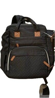 Baby Diaper Bag Backpack Black Travel Quilted
